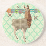 Brilliant Bronze Butterflies & Llama Art Coaster coasters