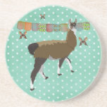 Brilliant Bronze Butterflies & Lucky  Llama Art Co coasters