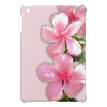 Brilliant Pink Hibiscus Flowers iPad Mini Case