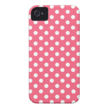 Brink Pink Polka Dot Iphone 4/4S Case iPhone 4 Case-Mate Case