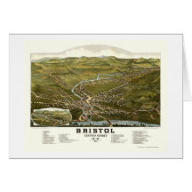 Bristol, NH Panoramic Map - 1884 Cards
