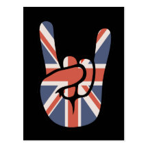 Brit Rock Hand Post Card