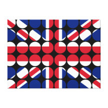 Britain Stylish Girly Chic Polka Dot British Flag Gallery Wrapped Canvas