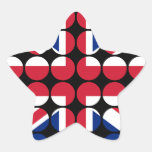 Britain Stylish Girly Chic Polka Dot British Flag Star Stickers