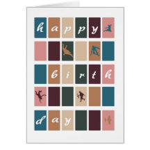 brithday card with abstract squares - male