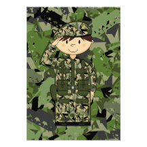 British Army Soldier RSVP Card Custom Invites