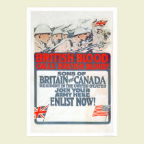 British Blood calls British Blood! (US02107) posters