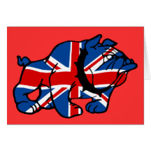 British Bulldog patriotic British Card