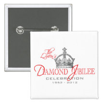 British Diamond Jubilee - Royal Souvenir Pinback Button