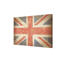 British Flag Distressed Canvas Print