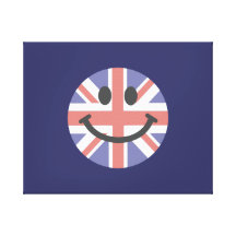 British Flag Smiley face Gallery Wrap Canvas