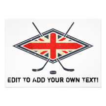 British Ice Hockey Flag Card