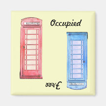 British phone booth dishwasher magnet -