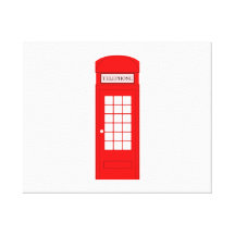 British Phone Booth Stretched Canvas Prints