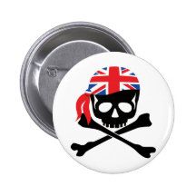 British Pirate Pinback Button