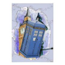 British Police Box Party Personalized Invites