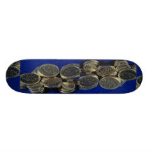 British silver coins skate board