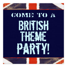 British Theme Party Invitation (Square)