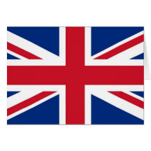 British - UK - Great Britain - Union Jack flag Greeting Card