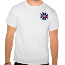 British Union Jack Biker Maltese Iron Cross Tshirt