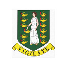 British Virgin Islands Coat Of Arms Stretched Canvas Prints