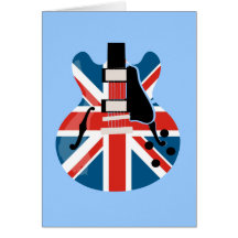 Britpop Guitar Greeting Card