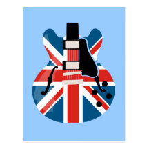 Britpop Guitar Postcard