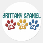 BRITTANY SPANIEL MOM Paw Print 1 Sticker