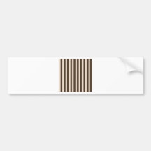 Broad Stripes - Almond and Cafe Noir Bumper Sticker
