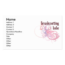 Broadcasting Babe Business Card Templates