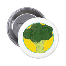 Broccoli Graphic Pinback Buttons