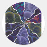 Broken Glass Skulls Design Sticker