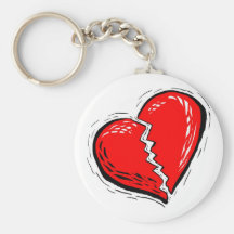 Broken Heart Valentine Keychain