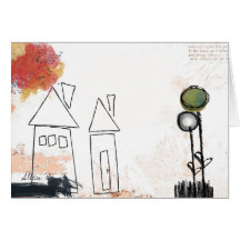 broken houses card