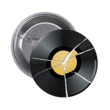 Broken Vinyl Record Pin