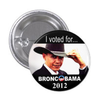 Bronc Obama Button