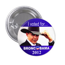 Bronc Obama Pinback Button
