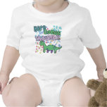 Brontosaurus Here Comes Trouble Apparel Baby Bodysuit