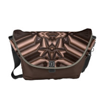 Bronze Age Fractal Geometric Abstract Copper Shine Courier Bag