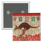 Bronze & Blush Wallaby Damask Button buttons