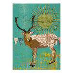Bronze Buck Baby Shower Sunshine Teal Invitation