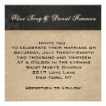 Bronze Buck Elegant Black & White Wedding Invitati Announcement