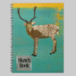 Bronze Buck Teal Sketch Notebook notebooks
