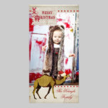 Bronze Camel Red & Ivory Christmas Photo Card photo cards
