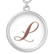 Bronze Clay Monogram Necklaces