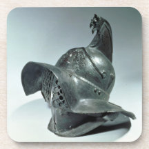 Bronze helmet of Thracian gladiator, Roman, 1st ce Coaster
