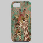 Bronze Rosa  Giraffes  Damask  iPhone Case casemate cases