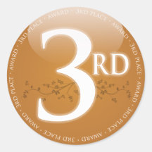 Bronze Third Place (3rd) Award Stickers