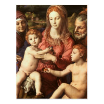 Bronzino - Holy Family Postcard
