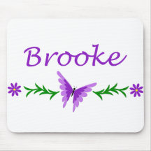 Brooke (Purple Butterfly) Mouse Pad